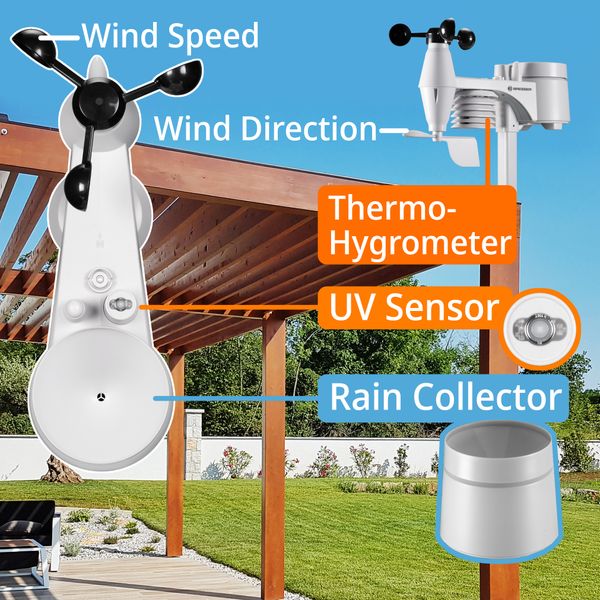 Метеостанція Bresser WIFI ClearView Weather Center 7-in-1 Sensor (7002586) 930255 фото