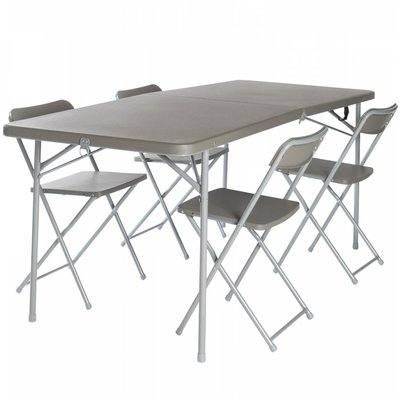 Стіл зі стільцями Vango Orchard XL 182 Table and Chair Set Grey (TBNORCHARG10TET) 928212 фото