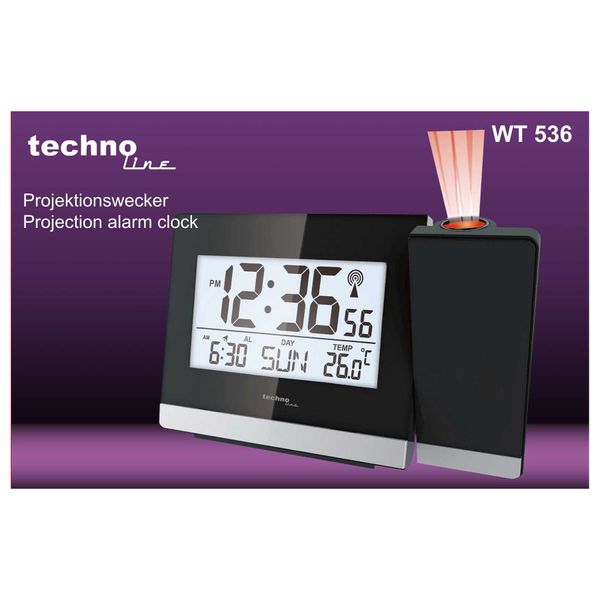 Часы проекционные Technoline WT536 Black (WT536) DAS301196 фото