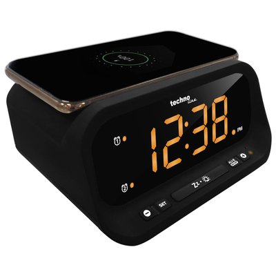 Часы настольные Technoline WT477 Wireless Mobile Charging Black (WT477) DAS302477 фото