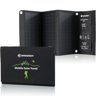 Портативное зарядное устройство для солнечной панели Bresser Mobile Solar Charger 21 Watt USB DC (3810030) 930148 фото