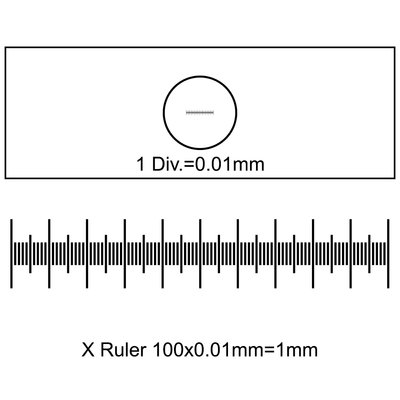 Калібрувальна лінійка SIGETA Slide-1 X 0.01мм OPT-65654 фото